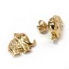 Elefante em ouro amarelo 18k feminino com brilhantes e rubi Elefante em ouro amarelo 18k feminino com brilhantes e rubi