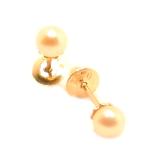 Brinco em ouro amarelo 18k com pérola
