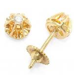 Brinco solitário em ouro amarelo 18k - 2BRB0155 Brinco solitário em ouro amarelo 18k - 2BRB0155