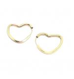 Argola africanas em ouro amarelo 18k - Coração - 2BRO0124