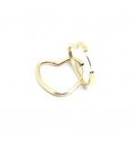 Argola africanas em ouro amarelo 18k - Coração - 2BRO0124