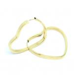 Argola africana em ouro amarelo 18k - corao - 2BRO0133