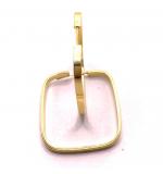 Africana em ouro 18k - retangular - 2BRO0186