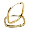Argola africana em ouro amarelo 18k quadrada