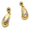 Brinco em ouro amarelo 18k feminino - Sandalia Brinco em ouro amarelo 18k feminino - Sandalia