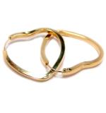 Argola africana em ouro amarelo 18k - coração