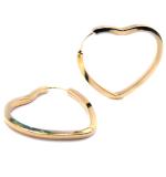 Argola africana em ouro amarelo 18k - coração