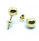 Brinco em ouro amarelo 18k - Bola 5 mm - 2BRO0861