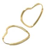 Argola africana em ouro amarelo 18k feminina - corao