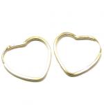 Argola africana em ouro amarelo 18k feminina - corao