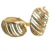 Brinco em ouro amarelo 18k feminino - Diamantado - 2BRO0895