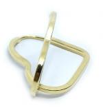 Argola Africana em ouro amarelo 18k feminina - Corao