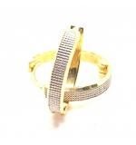 Argola africana de ouro 18k Dupla Face - 2BRO1088