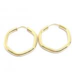 Brinco em ouro amarelo 18k feminina - Africana - 2BRO1094