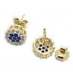 Brinco em ouro 18k com zircônia - 2BRZ0007