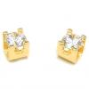 Brinco em ouro amarelo 18k feminino com zirconia Brinco em ouro amarelo 18k feminino com zirconia