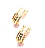 Brinco em ouro 18k com zircnia feminino - 2BRZ0033