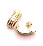 Brinco em ouro 18k com zircnia feminino - 2BRZ0033