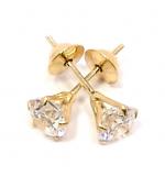 Brinco em ouro 18k feminino com zirconia - 2BRZ0081