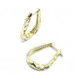 Brinco em ouro 18k feminino com zircônia - 2BRZ0235