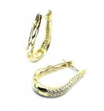 Brinco em ouro 18k feminino com zircônia - 2BRZ0235