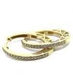 Brinco em ouro 18k feminino com zircônia - 2BRZ0252 Brinco em ouro 18k feminino com zircônia - 2BRZ0252