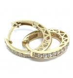 Brinco em ouro 18k feminino com zircônia - 2BRZ0253 Brinco em ouro 18k feminino com zircônia - 2BRZ0253