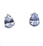 Brinco em ouro 18k com zirconia em forma de gota - 2BRZ0263