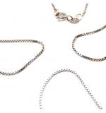Corrente de ouro branco 18k - Veneziana 45cm