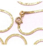 Colar em ouro 18k - Veneziana Feminina Tripla - 45 cm - 2CLO0149