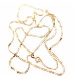 Corrente em ouro amarelo 18k - Groumette  3x1 - 60 cm - 2CLO0170