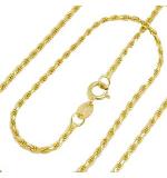Cordão em ouro amarelo 18k - tipo corda - 45 cm