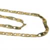 Corrente em ouro 18k - Cadeado achatado - 60 cm - 2CLO0517