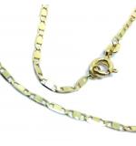 Colar em ouro 18k - Cadeado achatado - Feminino - 50 cm - 2CLO0590