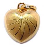 Corao em ouro amarelo 18k - Oco