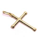 Crucifixo em ouro 18k  - Estampa liso - 2CZO0059