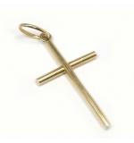 Crucifixo em ouro 18k - Canudo - 2CZO0156