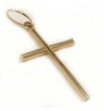 Crucifixo em ouro 18k - Canudo - 2CZO0156