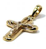 Crucifixo em ouro 18k  - Com imagem - 2CZO0205