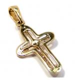 Crucifixo em ouro 18k  - Com imagem - 2CZO0205