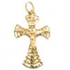 Crucifixo em ouro amarelo 18k - Filigrana c/ Imagem - 2ZCO0232 Crucifixo em ouro amarelo 18k - Filigrana c/ Imagem - 2ZCO0232