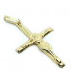Crucifixos de ouro amarelo fosco 18k - 2CZO0295 Crucifixos de ouro amarelo fosco 18k - 2CZO0295