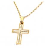 Crucifixos de ouro 18k - Vazado - 2CZO0332