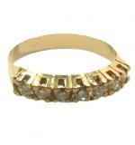 Meia aliana de brilhantes em ouro amarelo 18k - 2MAB0061