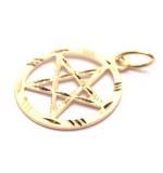 Medalha Estrela de Davi em ouro amarelo 18k - 2MEO0023