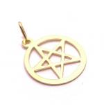 Medalha Estrela de Davi em ouro amarelo 18k - 2MEO0024