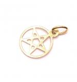 Medalha Estrela de Davi em ouro amarelo 18k - 2MEO0024