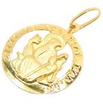 Medalha de So Bento em ouro amarelo 18k