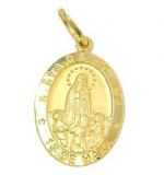 Medalha de Nossa Sra de Fátima em ouro 18k - 2MEO0059