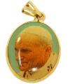 Medalha porcelana e ouro 18k - Papa João Paulo II Medalha porcelana e ouro 18k - Papa João Paulo II